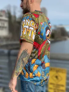 Camiseta de Sublimación Digital Personalizada OEM, 100% Poliéster, Etiqueta Privada, Alta Calidad, Secado Rápido, Cómoda, Informal - Product Image 5