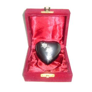 Urna para Cenizas de Bebé con Diseño Agradable, Ataúd Funerario en Forma de Corazón Hecho de Latón para Funeral Conmemorativo, Incluye Caja de Terciopelo - Product Image 3