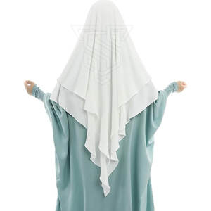 ชุดฮิญาบสำหรับผู้หญิงดูไบฮิญาบชุดฮิญาบแบบเรียบง่ายสีทึบ - Product Image 2