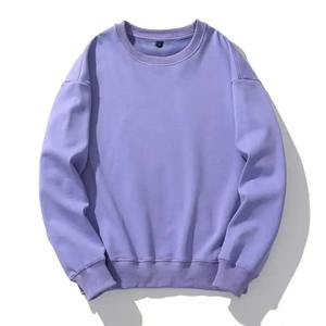 2024 Sudadera de cuello redondo con cuello acanalado y puños Tela Eversoft Logotipo personalizable Diferentes colores Teñido liso para invierno - Product Image 4