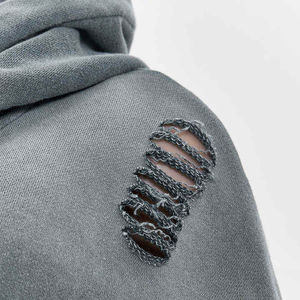 Sweat-shirt en coton lourd délavé par le soleil de haute qualité, à personnaliser, surdimensionné, délavé à l'acide, pour homme - Product Image 2