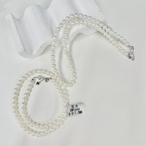 S925 Sterling Silver 6-7mm Freshwater <b>Pearl</b> Necklace Classic White Round <b>Pearl</b> Strand Necklace Fine <b>Jewelry</b> for Women - Product Image 3