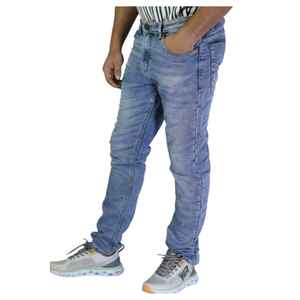 Pantalones largos de mezclilla rectos de talla grande para hombre, logotipo personalizado informal de alta calidad, 98% algodón, 2% Spandex, Color personalizado - Product Image 6