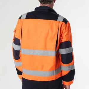 Veste de sécurité réfléchissante haute visibilité pour hommes, personnalisée, de haute qualité, en polyester, certifiée EN, respirante, vêtements de travail, construction - Product Image 6