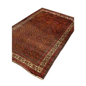 Alfombra Kiaan de Lana 9x12, Roja y Naranja, Tejida a Mano con Patrón Geométrico, para Decoración de Sala de Estar, para Adolescentes -SATK-116 - Product Image 2