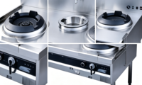 Cuisinière à gaz commerciale XY à deux brûleurs, cuisinière robuste en acier inoxydable à économie d'énergie