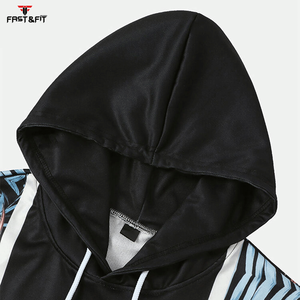 เสื้อฮู้ดสวมหัวแขนยาวแบบกำหนดเองสีทึบชุดสตรีททำจากผ้าฝ้ายโพลีเอสเตอร์ - Product Image 5