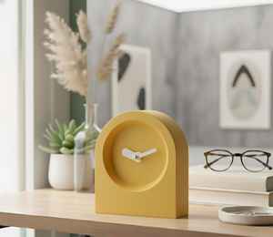 The CRAFT EXIM Luxury Natural Marble Art Deco Quartz Battery Operated <b>Desk</b> <b>Clock</b> Handcrafted Home Office Timepiece Decor - Product Image 5