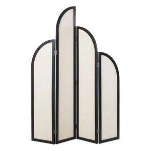 Paravent pliant en rotin noir pour la maison ou le bureau, élégant et moderne, séparateur d'espace élégant - Product Image 5