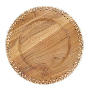 Assiette à dîner en bois 100% faite à la main, best-seller, taille 10 pouces, décoration de table à manger pour la maison et les restaurants, assiette de présentation en bois d'acacia - Product Image 1