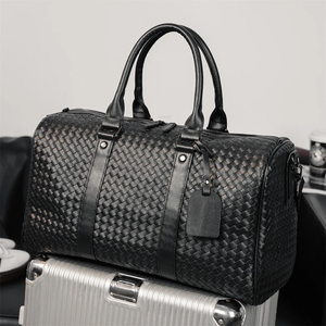 Bolsa de Viaje de Cuero 2024 para Hombre y Mujer, Bolsa de Equipaje de Mano, Bolsa de Viaje Masculina de Gran Capacidad - Product Image 5