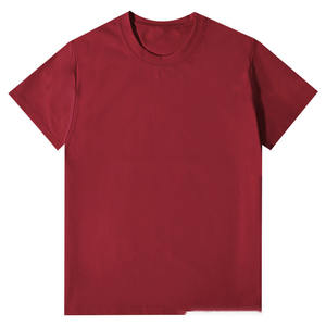 เสื้อยืดผู้ชายและผู้หญิง ผ้าถักน้ำหนัก 220 กรัม สำหรับฤดูร้อน ออกแบบลายปักพิมพ์โลโก้ตามสั่ง OEM สีพื้นเรียบง่าย คอไม่โปร่งแสง - Product Image 2