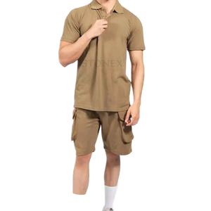 Ensemble T-shirt et short décontracté pour homme en fibre de bambou respirante, personnalisé, vente en gros, été - Product Image 1
