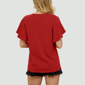 Camiseta de mujer con logotipo personalizado Camiseta de mujer al mejor precio Camiseta de mujer de color personalizada hecha en Pakistán 2025 - Product Image 4