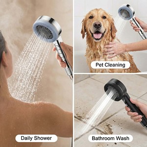 Venta al por mayor directa de fábrica: Accesorios para cabezal de ducha de alta presión, cabezal de ducha con filtro ABS de 4+1 modos y boquillas de masaje de silicona - Product Image 6