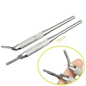 Mango redondo de bisturí de acero inoxidable #4 Compatible con cuchillas de tamaño 20-26 Base de instrumentos quirúrgicos - Product Image 6