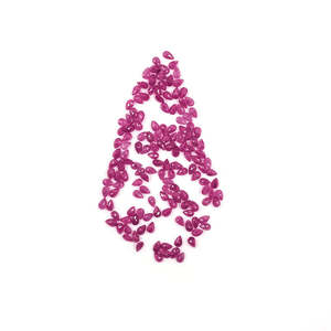 Pierres précieuses naturelles en rubis africain non traité, taillées en émeraude 3x5mm et 6x4mm, et en poire à facettes de diamant - Product Image 3