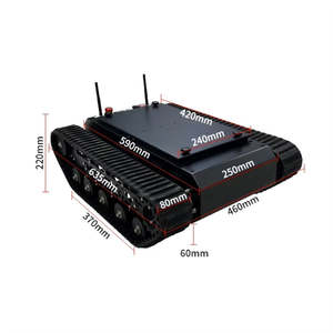 Chassis Car Robot Tr503 All Terrain Off Road Rubber Tracks Robot 635mm Length 205mm Height - Product Image 2