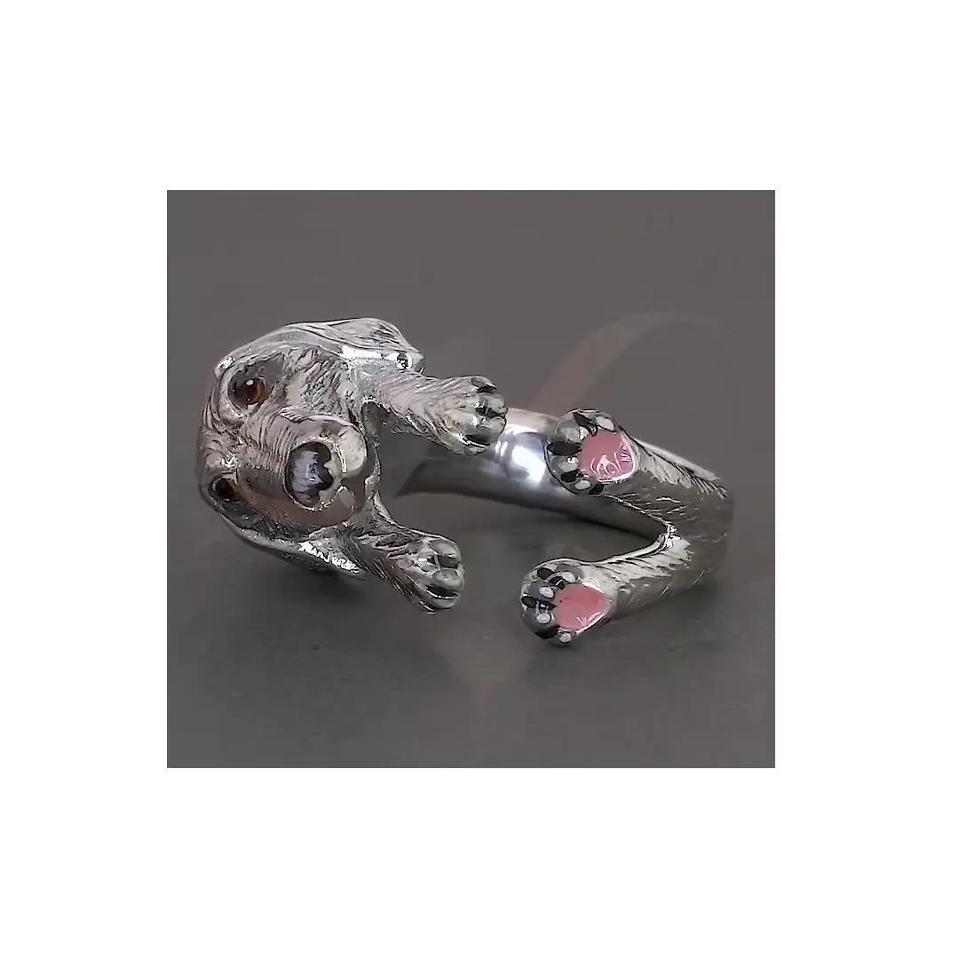 New Unique Design Bulk Selling 925 Silver Hip Hop Dog Mate Ring from Indian Exporter and Manufacturer