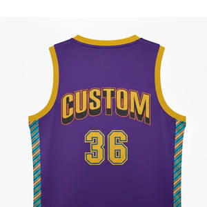 Maillot de basket-ball personnalisé pour hommes, nom et numéro imprimés sur mesure, uniforme d'équipe, débardeur de sport respirant sans manches - Product Image 6