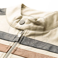 Veste en cuir de vache imperméable, respirante, coupe-vent, à prix avantageux, écologique, avec col montant, grande taille, pour l'hiver