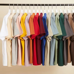 Camiseta informal transpirable de algodón para hombre y mujer personalizada con manga corta de peso pesado para verano, Camiseta con estampado para hombre - Product Image 1