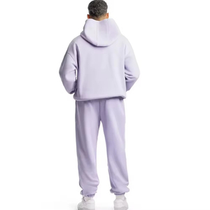 New Season Blank Heavyweight Pullover Hoodie and <b>Joggers</b> Wholesale Baggy Oversized Cotton Fleece Tracksuit - Product Image 2