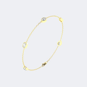 Pulsera de Diamantes con Engaste Mixto de 1.10CTW, Diamantes Cultivados en Laboratorio, Color D E F, Claridad VVS VS, Oro Blanco, Oro Rosa, Joyería para Mujer, India - Product Image 6