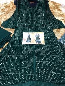 Latest Fashion Georgette <b>Kurti</b> With Plazzo With Hand Embroidery of Lowest Price From Indian Wholesaler - Product Image 3