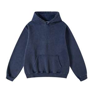 Vente chaude unisexe hiver à capuche 100% coton surdimensionné taille soie impression numérique Injection directe plaine teint polaire DDP expédition - Product Image 6