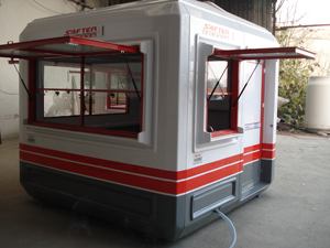 SAFTER MARINE Fibra de vidrio ligera 270x270xh240 Quiosco Versátil Almacén al aire libre Cocina Prefabricada Comedor Parque Paneles sándwich - Product Image 4