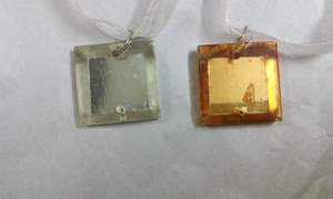 Adornos de cristal navideños en forma de corazón, adornos personalizados de bronce oscuro, decoración al aire libre para artículos de vacaciones - Product Image 2