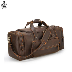 Sac de voyage en cuir de haute qualité pour homme, grande capacité, sac de voyage en cuir véritable - Product Image 2
