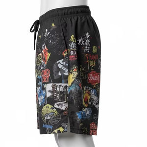 Shorts Cortos de Lana a Prueba de Viento, Cintura Alta, Tejido Transpirable y Duradero, Diseño con Estampado Digital para Moda Urbana Casual de Verano - Product Image 4