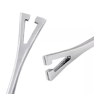 Pince à épiler standard Pennington à fentes, outil de piercing corporel polyvalent avec verrouillage facile, glissière en acier durable - Product Image 2