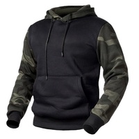 Sweat-shirt à capuche unisexe en molleton 100 % coton, imprimé personnalisé, teint uni, brodé, camouflage hiver, qualité supérieure, anti-boulochage
