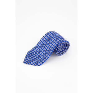 Corbata de Seda Twill Azul Clásico con Diseño de Copo de Nieve para Hombre Tommy Hilfiger, Talla Regular - Product Image 2