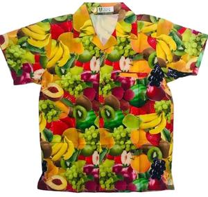 Chemises hawaïennes décontractées à manches courtes pour hommes, vêtements de fête imprimés de fruits du fournisseur indien - Product Image 1