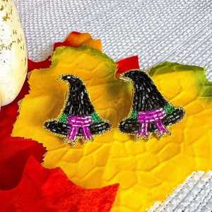 Golden <b>Black</b> European American Style Classic Beaded <b>Stud</b> <b>Earrings</b> Set Bohemian Design Wedding Unisex Jewelry Wholesale - Product Image 3