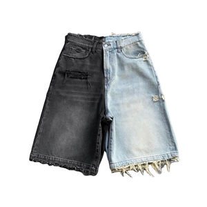 Custom LOGO <b>Jeans</b> Denim Shorts <b>for</b> <b>Men</b> Professionally Unique Style Casual Wash Denim Straight Leg Distress Short <b>For</b> Cheap Price - Product Image 1