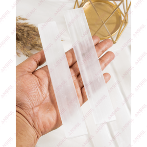 Cristal Pulido de Selenita de Alta Calidad, 6 Pulgadas, Forma Rectangular, para Meditación y Carga, Marca Anshul Impex - Product Image 1