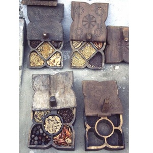 กล่องไม้ Masala ทำด้วยมือสำหรับตกแต่งบ้านห้องครัวและการจัดระเบียบเครื่องเทศประจำวัน - Product Image 2