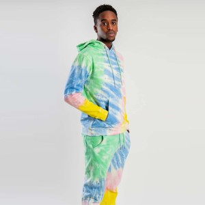 Ensemble de survêtements tie-dye pour hommes-Vêtements de détente élégants et confortables, parfaits pour les vêtements décontractés, les activités de plein air et la détente - Product Image 4