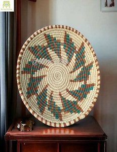 Handcrafted Art Deco Movable Bamboo Rattan <b>Wicker</b> Seagrass Rope Still Life Multi-Functional Hanging <b>Wall</b> Mounted Home <b>Decor</b> - Product Image 5