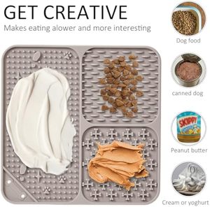 Silicone licking mat for pets enrichment <b>feeder</b> pad keeps dogs and <b>cats</b> engaged improves digestion durable safe - Product Image 3