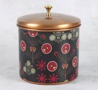 Nuevo Recipiente para Frutos Secos y Dátiles, Caja de Metal de Acero Inoxidable con Recubrimiento de Esmalte con Diseño de Elefante, Tarro de Almacenamiento de Dátiles para Joyas, Hecho en Metal