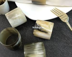 Porte-serviettes en corne de boeuf Qualité supérieure Design unique pour décoration de table de restaurant Rond de serviette en corne Produit fait à la main Prix bas - Product Image 6