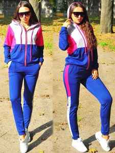 ชุดวอร์มสองชิ้นแนวสตรีทสำหรับผู้ชายเสื้อสเวตเชิ้ตมีฮู้ดแบบลำลองมีซิปสีพื้นสำหรับฤดูหนาว - Product Image 5