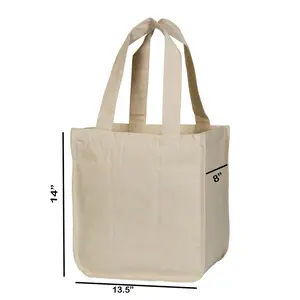 Cotton White Color Plain tote Bags ~ white recycled shopping cotton bag