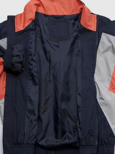 Vestes de sport coupe-vent pour hommes coupe-vent imperméable à doublure en polyester avec broderie à blocs de couleurs pour la randonnée et la course - Product Image 2